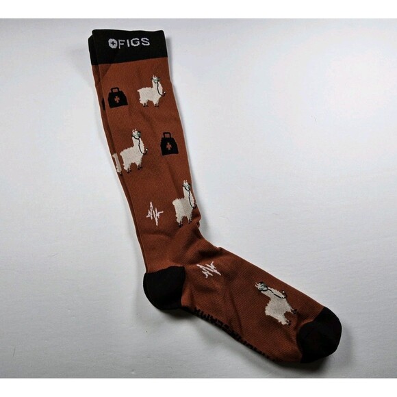 FIGS Compression Trauma Llama Socks Size S - Picture 1 of 3